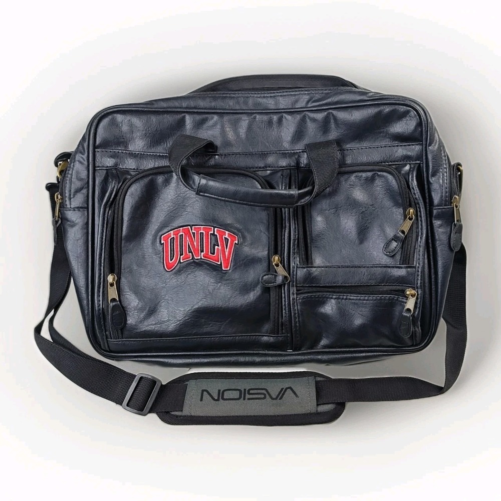 UNLV Mercury Luggage Black Briefcase Embroidered Logo Multi Pocket Portfolio Bag